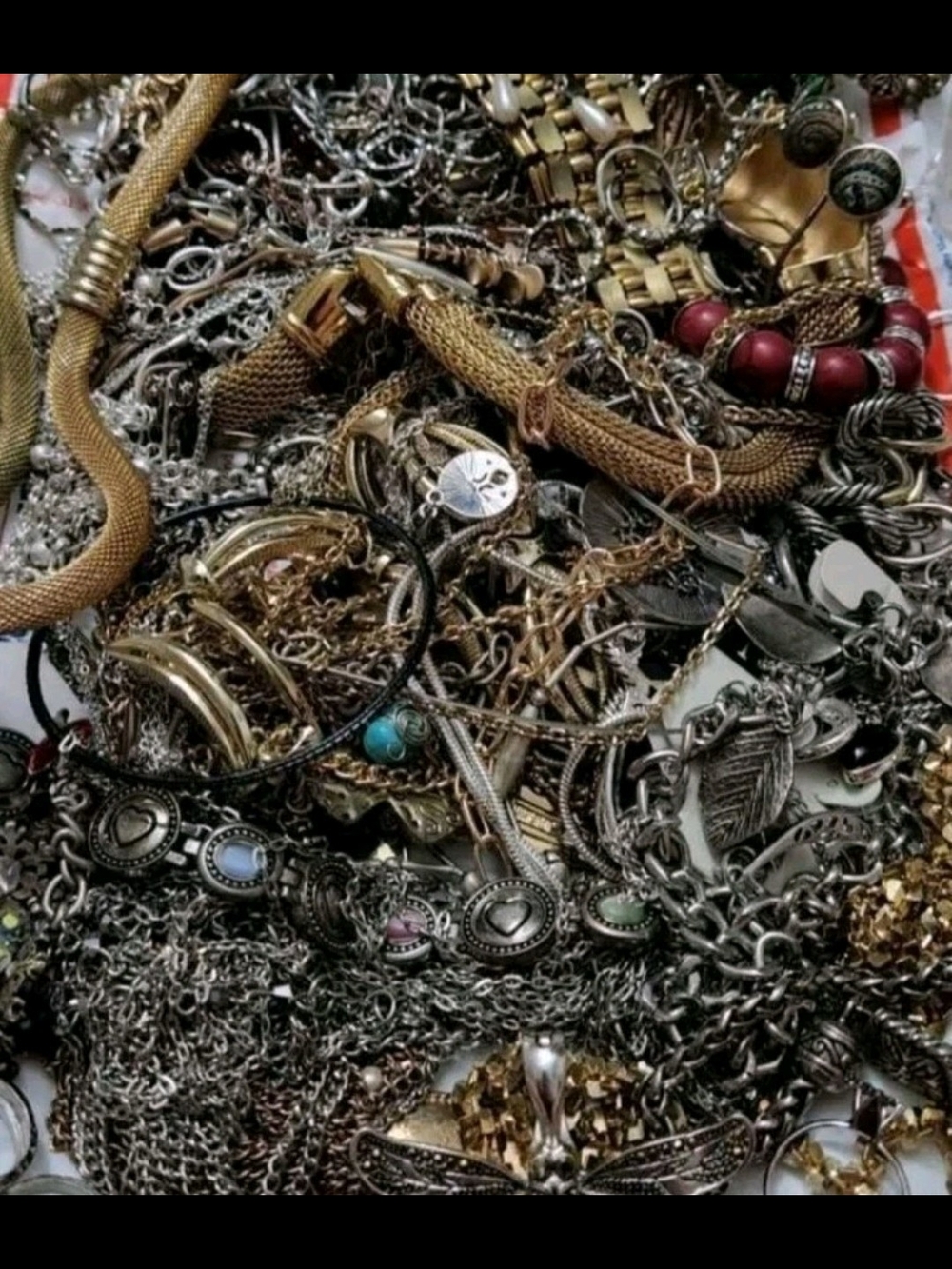 3 Lbs Mystery Jewelry Lot Necklaces Rings Earrings Mysery Lot Random. Chosen - Picture 2 of 7
